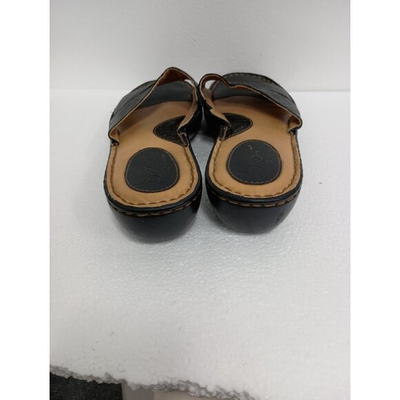 B.O.C Born Concept Womens Sandals 9 Brown BOHO Wedge Slide Comfort Slip On - Picture 7 of 8